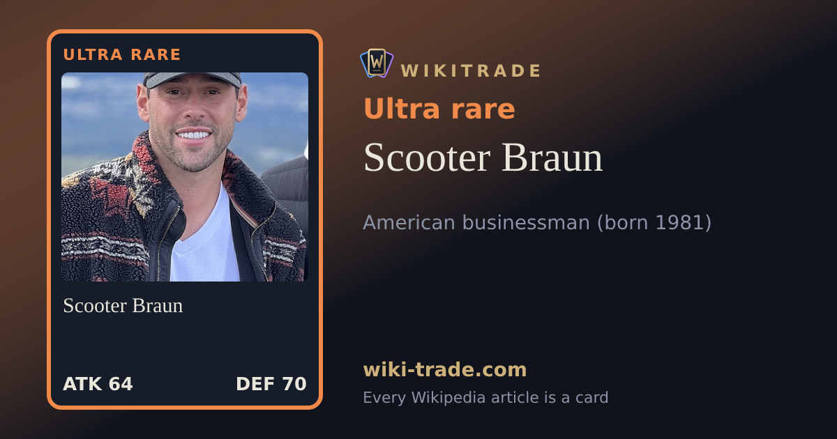 Scooter Braun — Ultra rare card