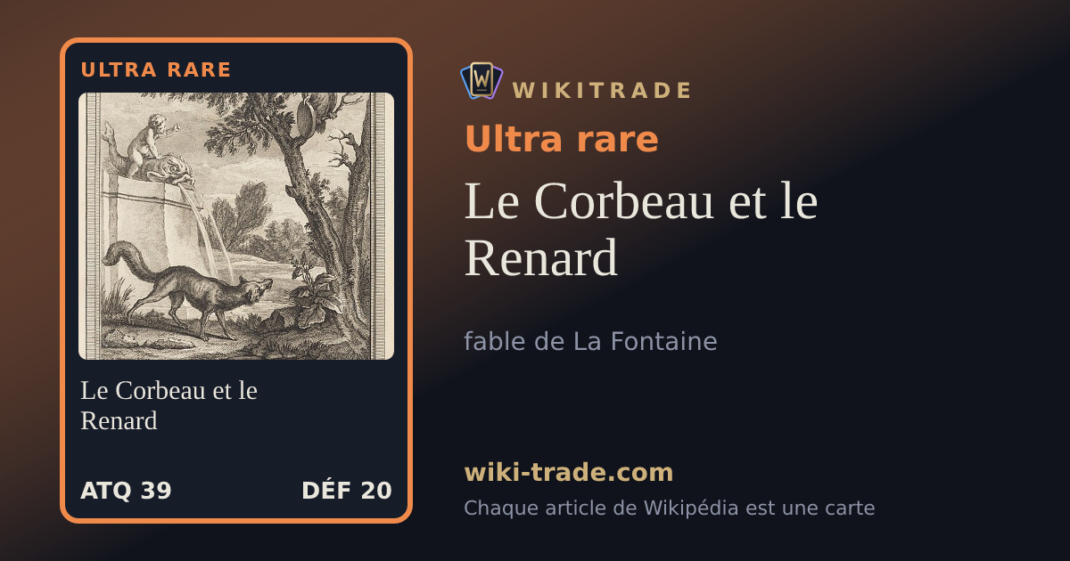 Le Corbeau et le Renard — carte Ultra rare
