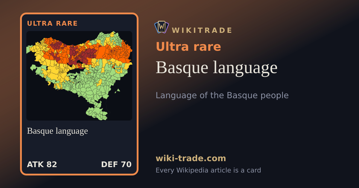 Basque language — Ultra rare card