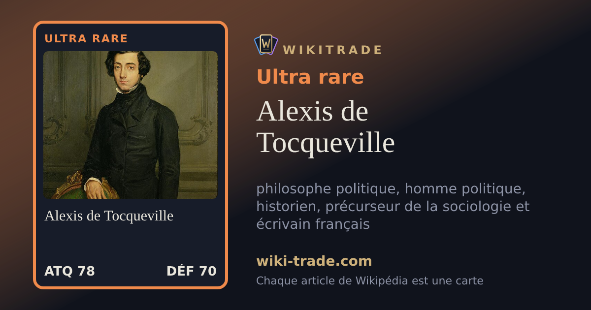 Alexis de Tocqueville — carte Ultra rare
