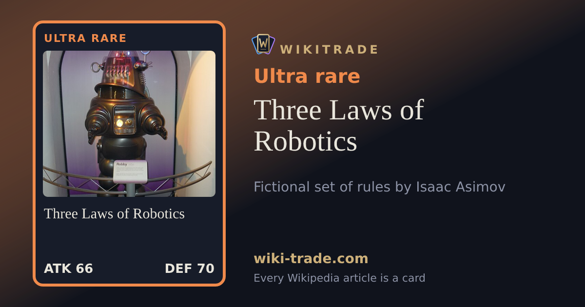Three Laws of Robotics — Ultra rare card