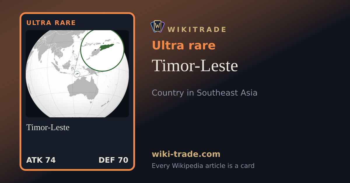 Timor-Leste — Ultra rare card