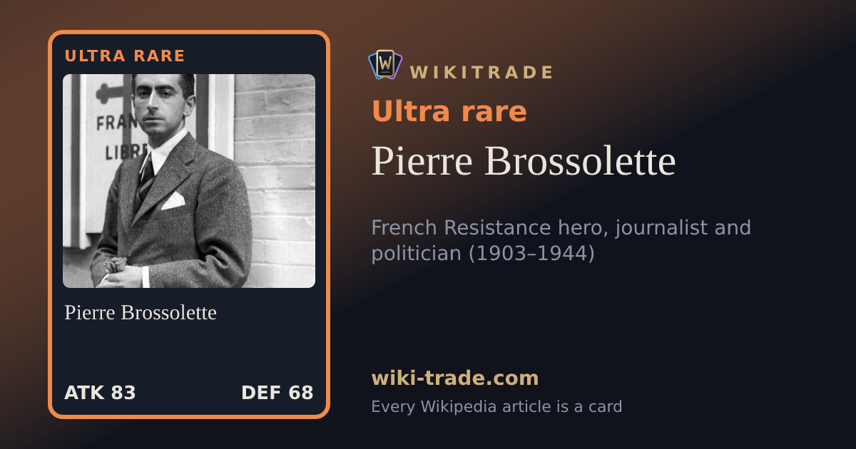 Pierre Brossolette — Ultra rare card
