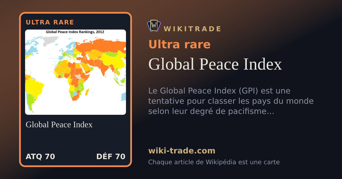 Global Peace Index — carte Ultra rare