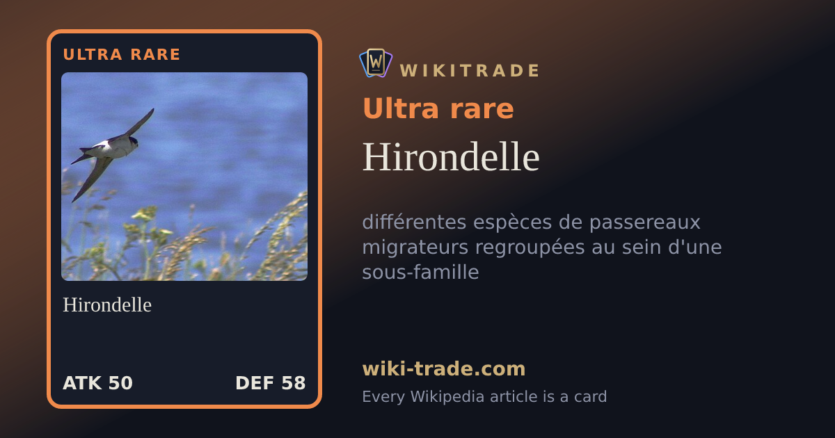 Hirondelle — Ultra rare card