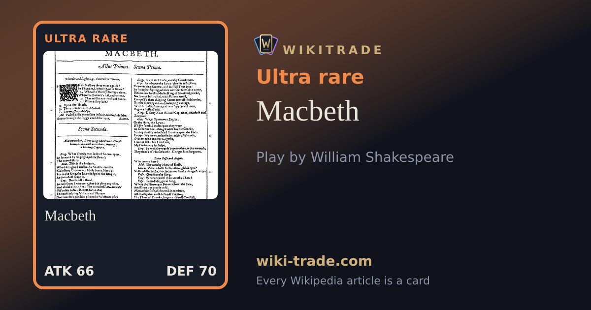 Macbeth — Ultra rare card