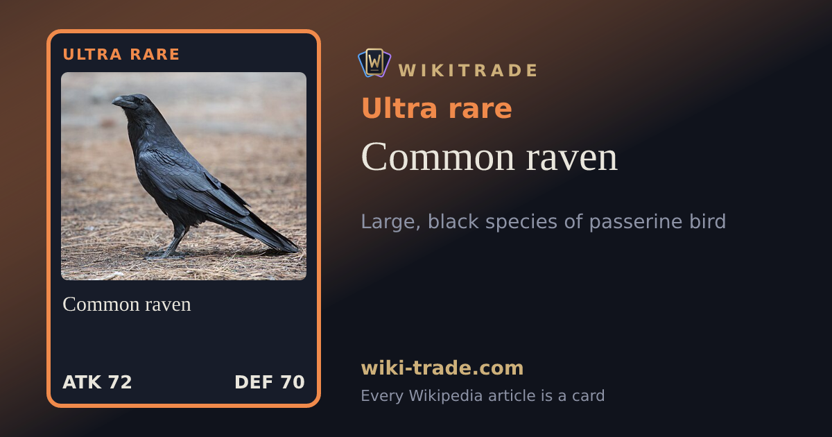 Common raven — Ultra rare card