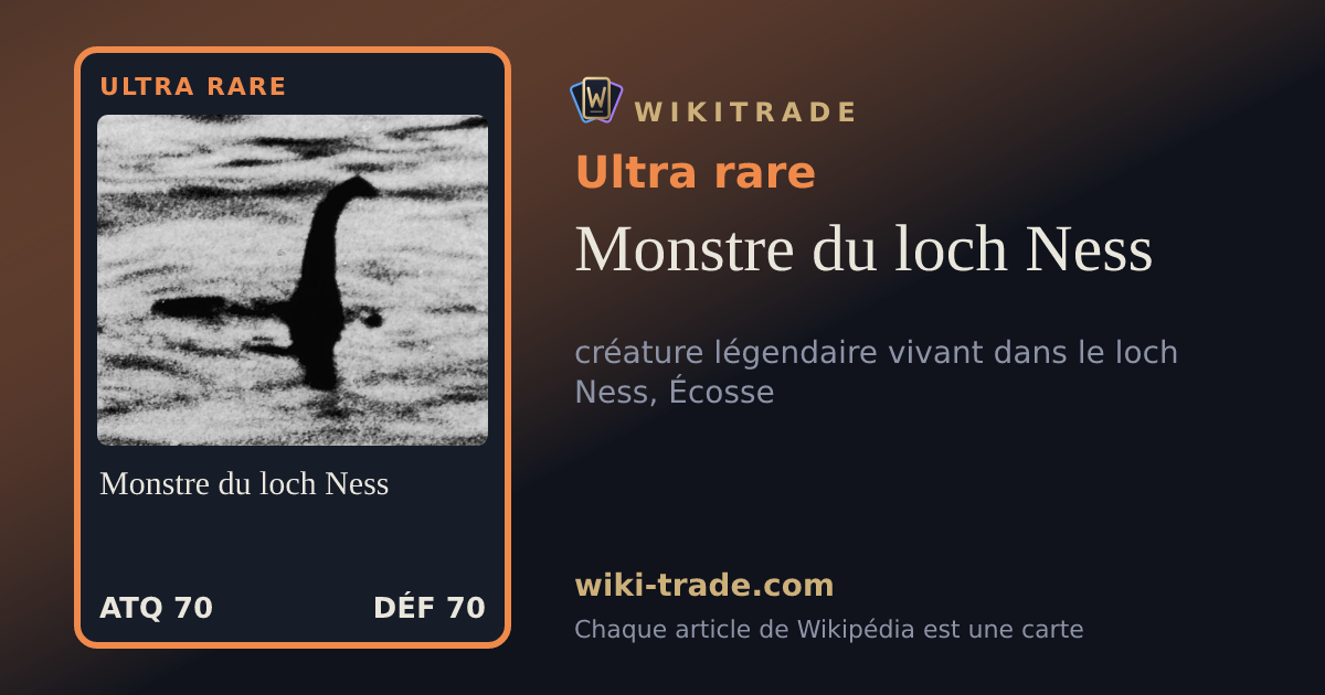 Monstre du loch Ness — carte Ultra rare