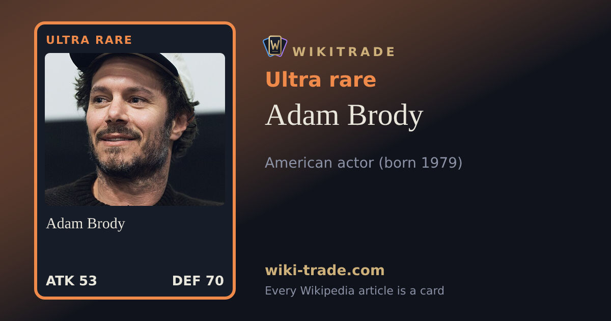 Adam Brody — Ultra rare card