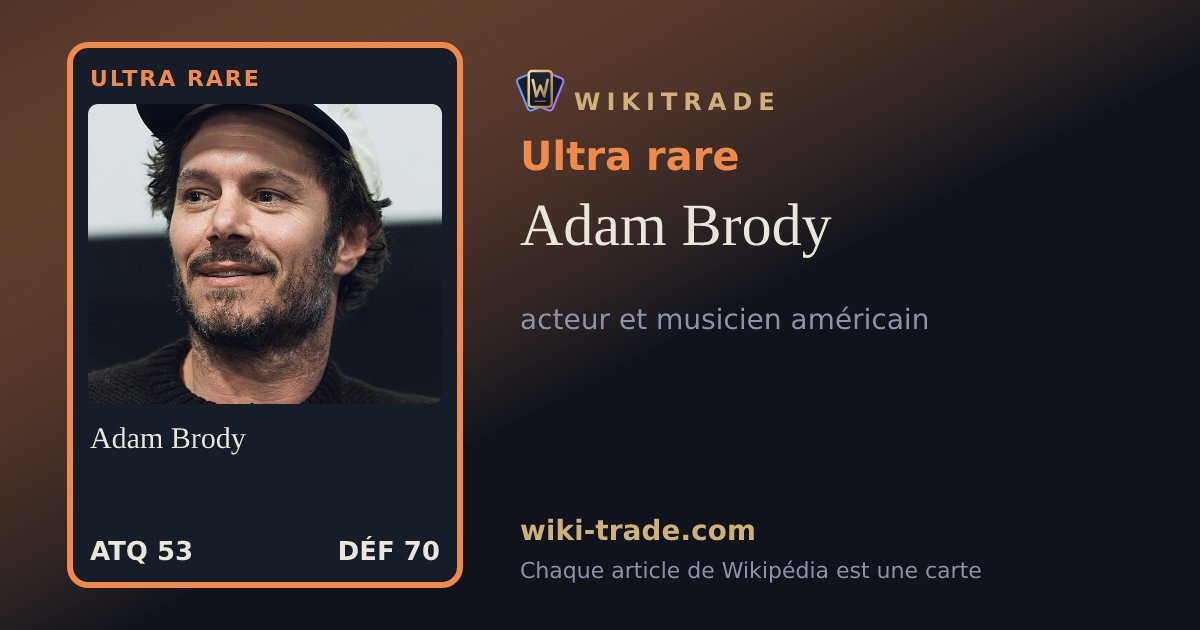 Adam Brody — carte Ultra rare