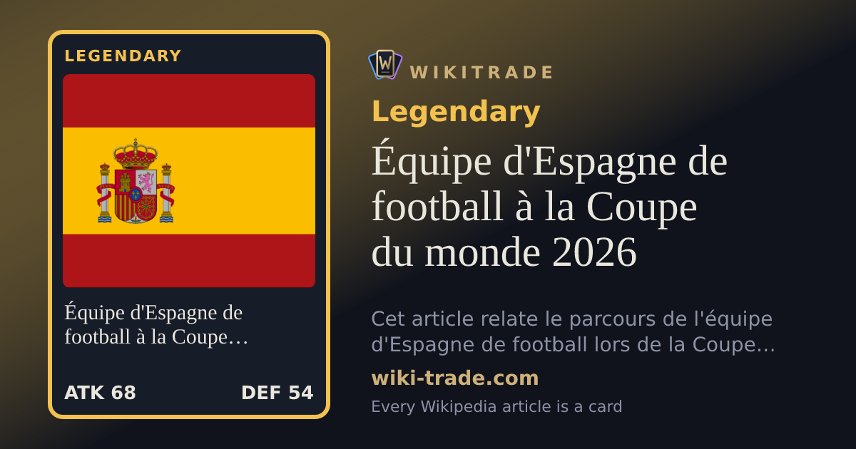 Équipe d'Espagne de football à la Coupe du monde 2026 — Legendary card