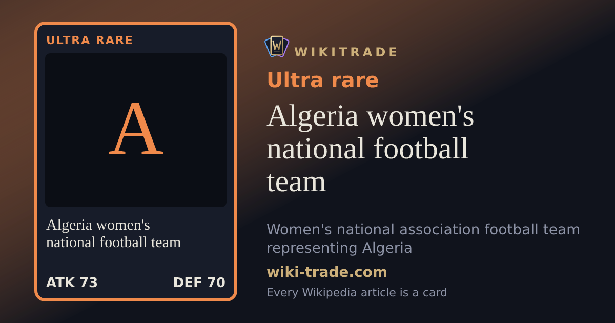 Algeria women's national football team — Ultra rare card