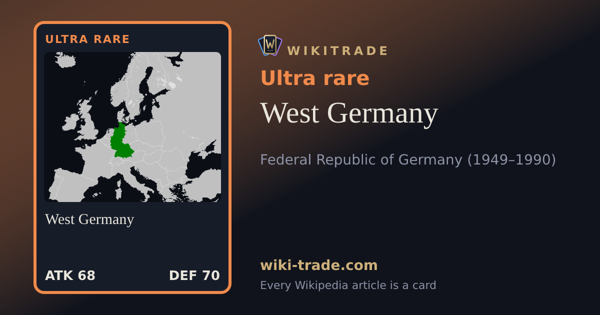 West Germany — Ultra rare card