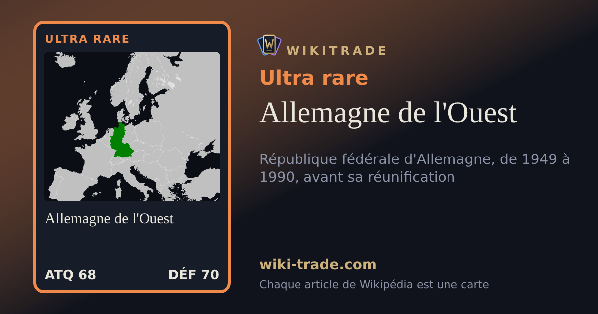 Allemagne de l'Ouest — carte Ultra rare