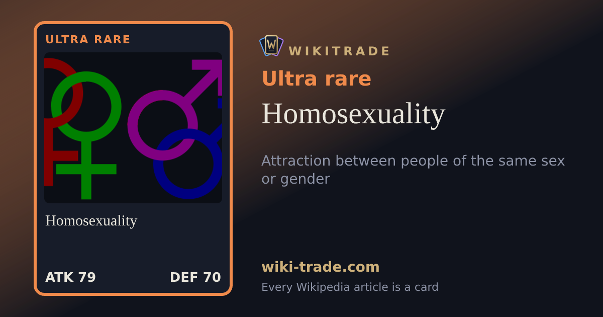 Homosexuality — Ultra rare card