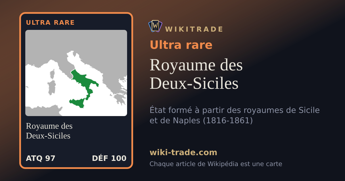 Royaume des Deux-Siciles — carte Ultra rare