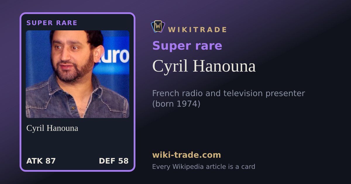 Cyril Hanouna — Super rare card
