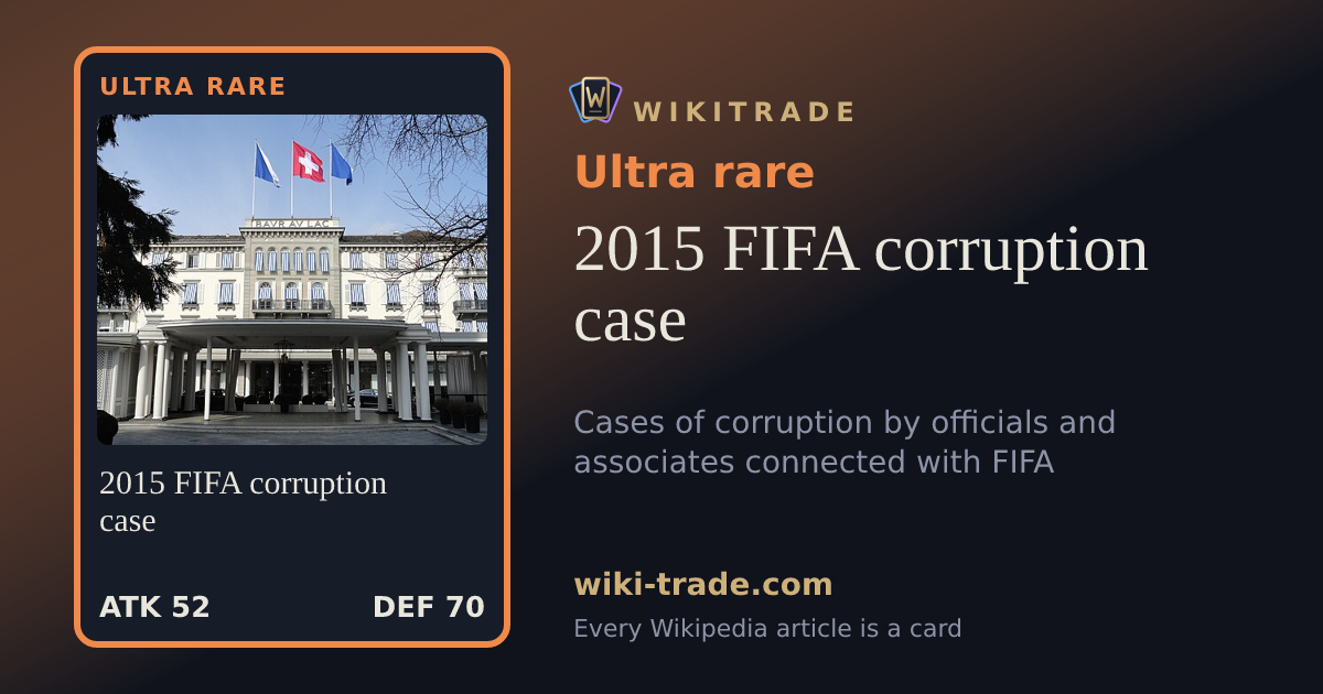 2015 FIFA corruption case — Ultra rare card