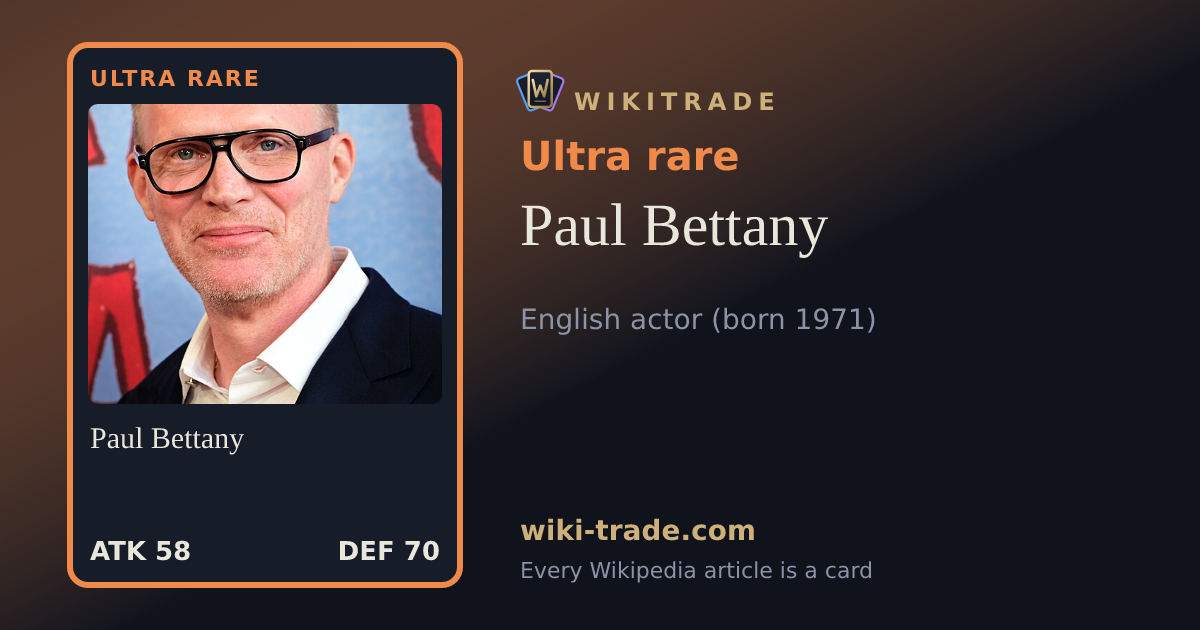 Paul Bettany — Ultra rare card