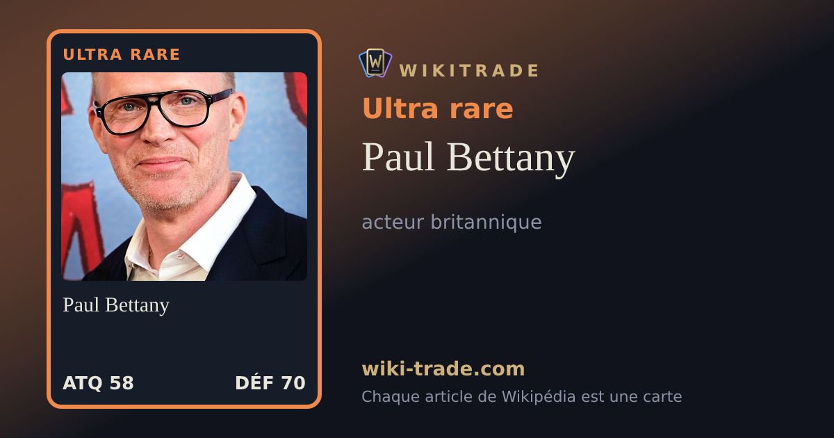 Paul Bettany — carte Ultra rare