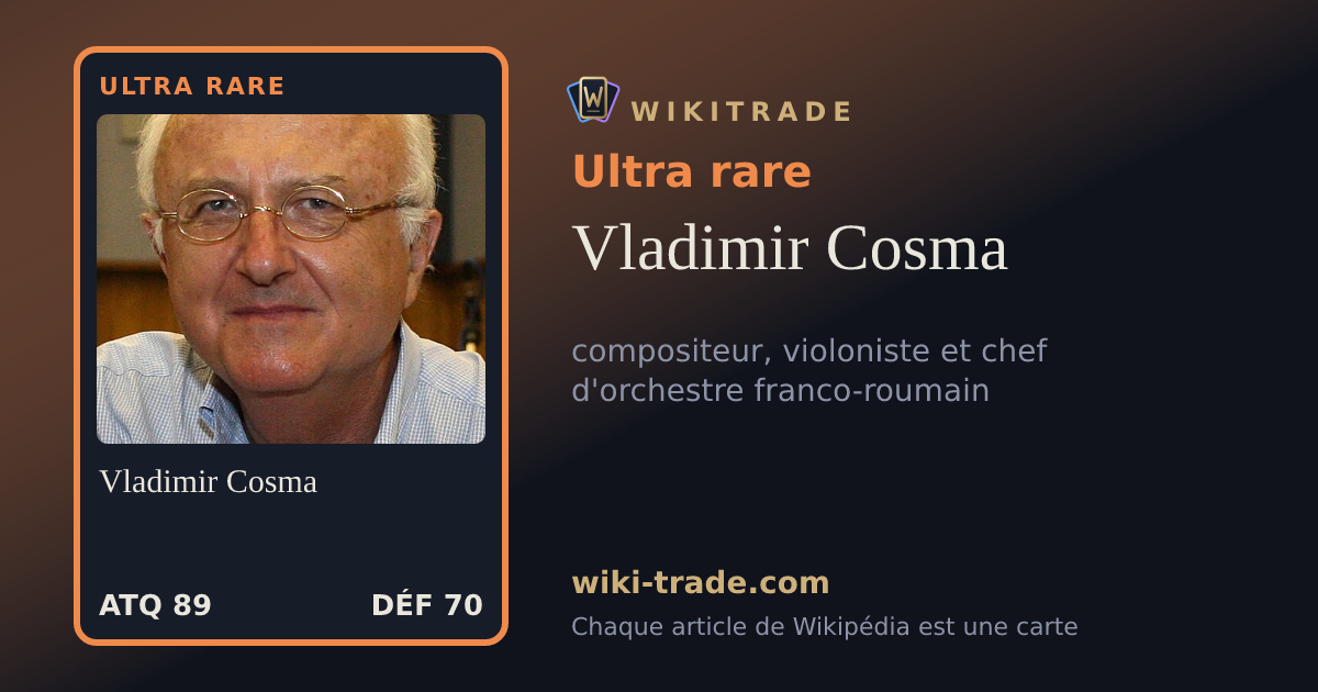 Vladimir Cosma — carte Ultra rare