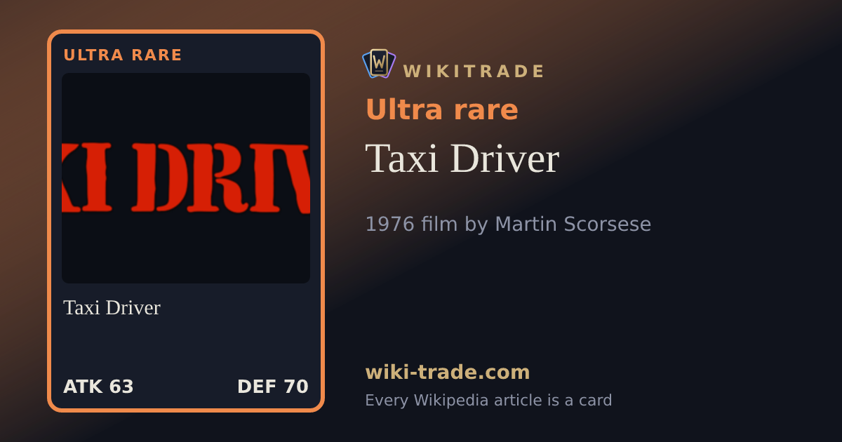 Taxi Driver — Ultra rare card