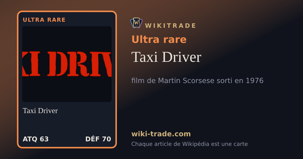 Taxi Driver — carte Ultra rare