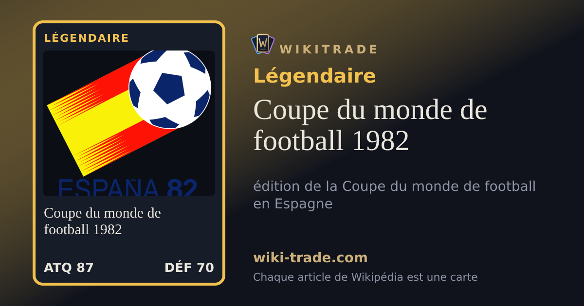 Coupe du monde de football 1982 — carte Légendaire