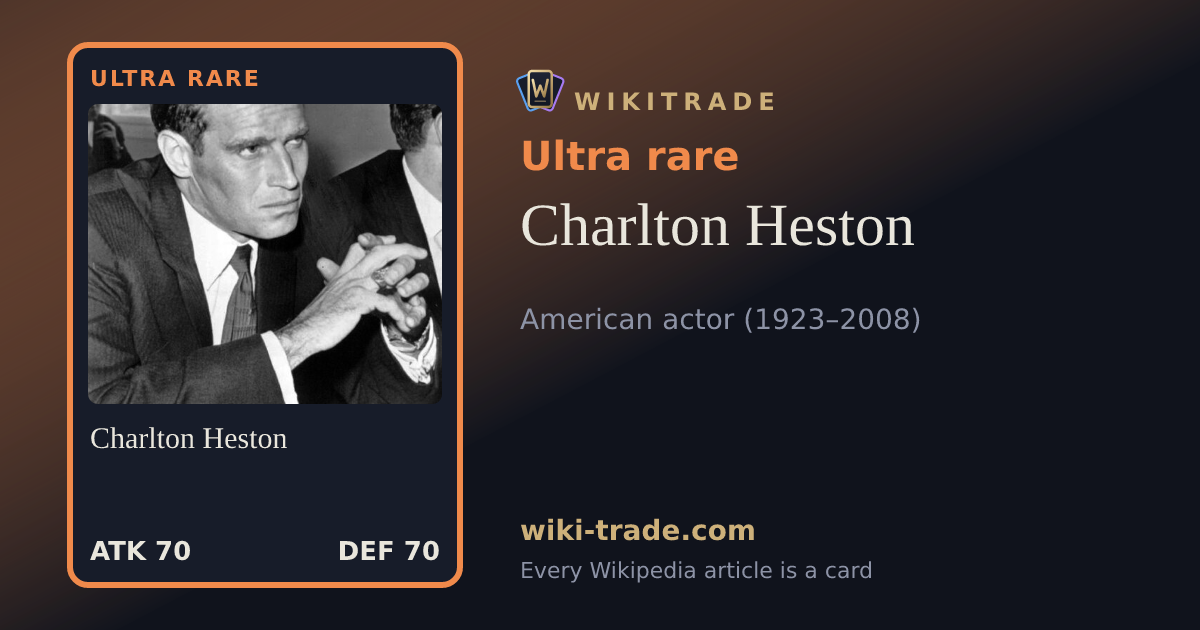 Charlton Heston — Ultra rare card