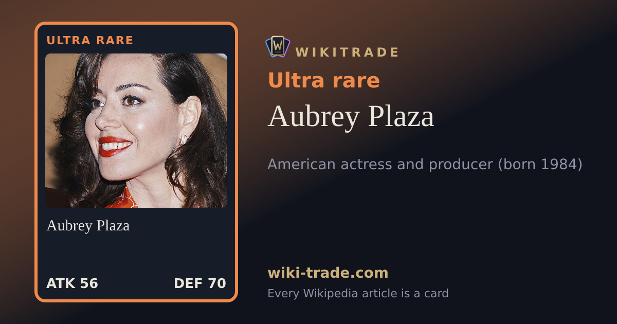 Aubrey Plaza — Ultra rare card