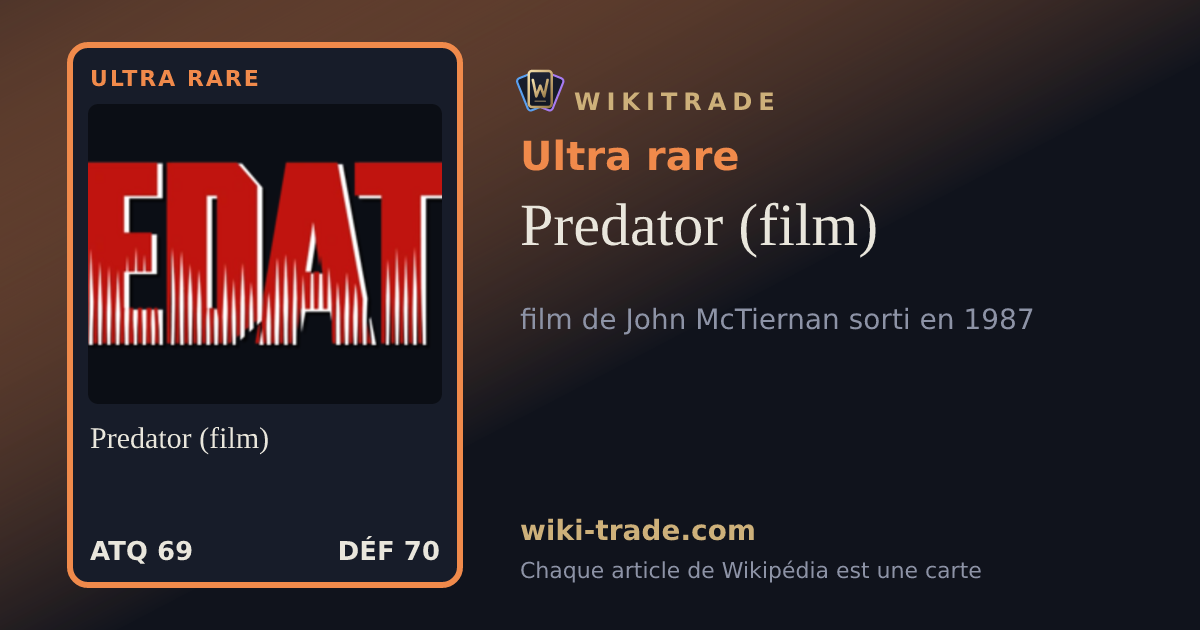 Predator (film) — carte Ultra rare