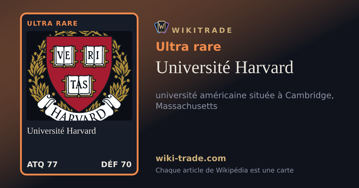 Université Harvard — carte Ultra rare