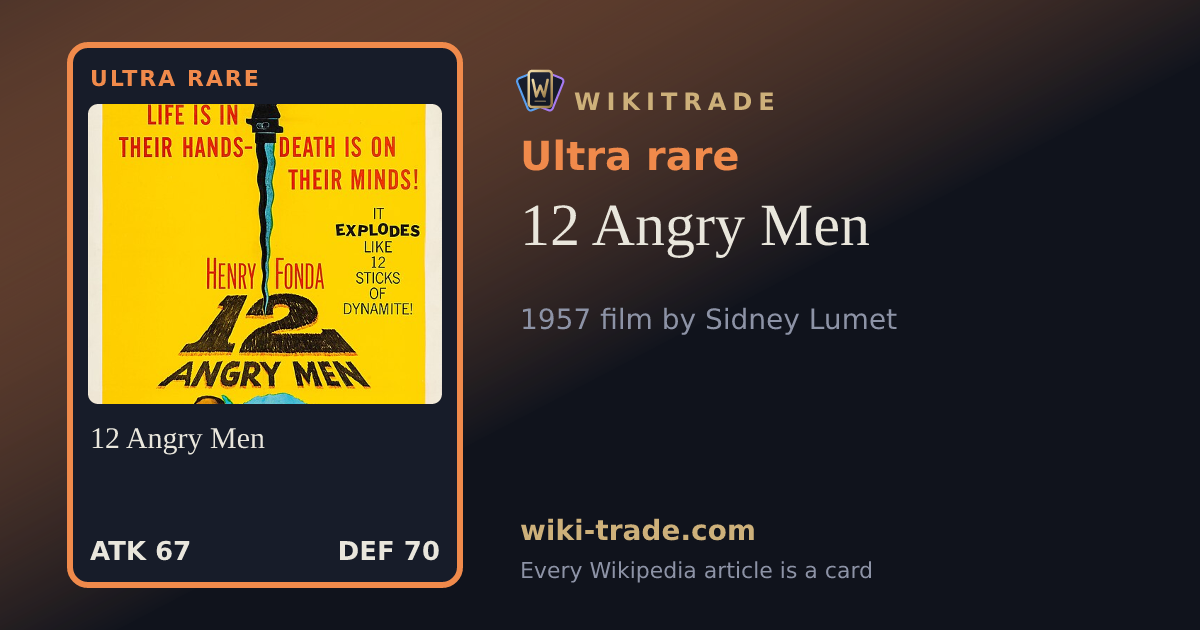 12 Angry Men — Ultra rare card