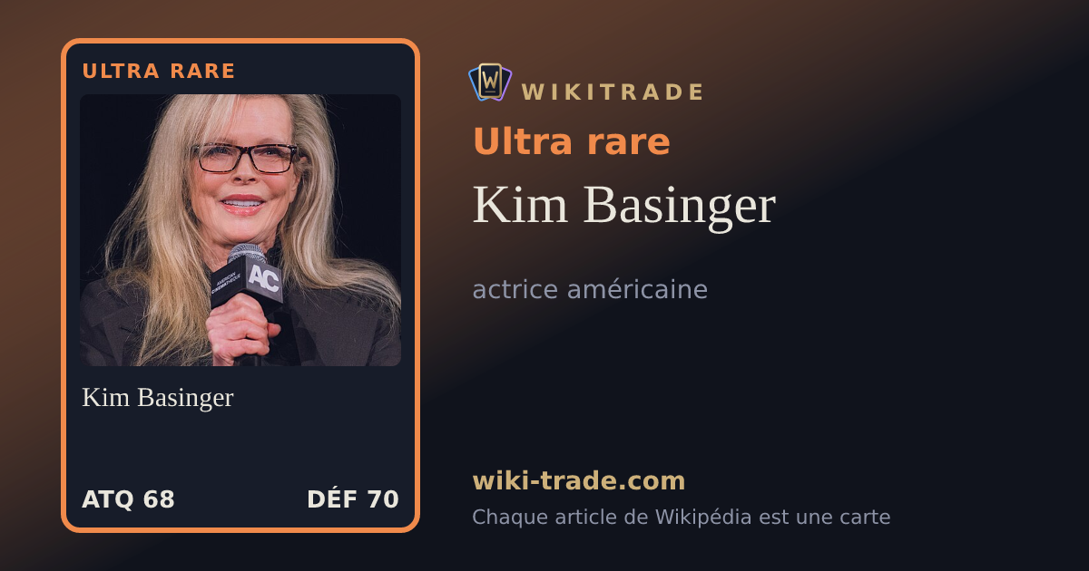 Kim Basinger — carte Ultra rare
