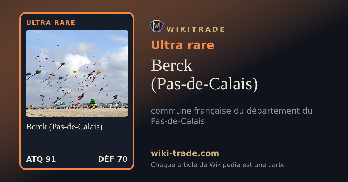 Berck (Pas-de-Calais) — carte Ultra rare