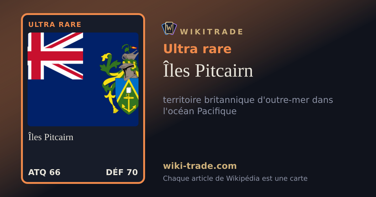 Îles Pitcairn — carte Ultra rare