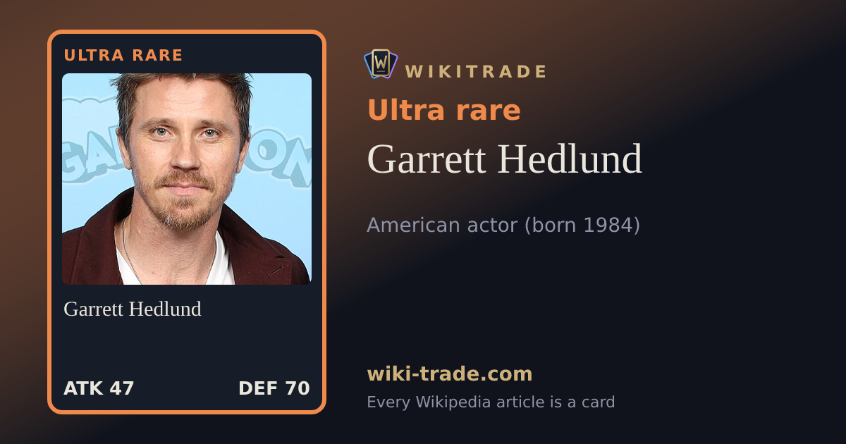 Garrett Hedlund — Ultra rare card
