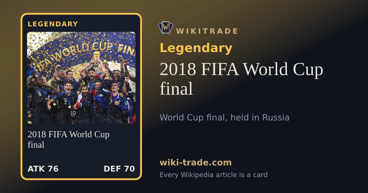 2018 FIFA World Cup final — Legendary card