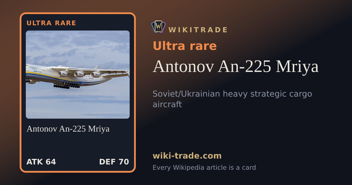 Antonov An-225 Mriya — Ultra rare card