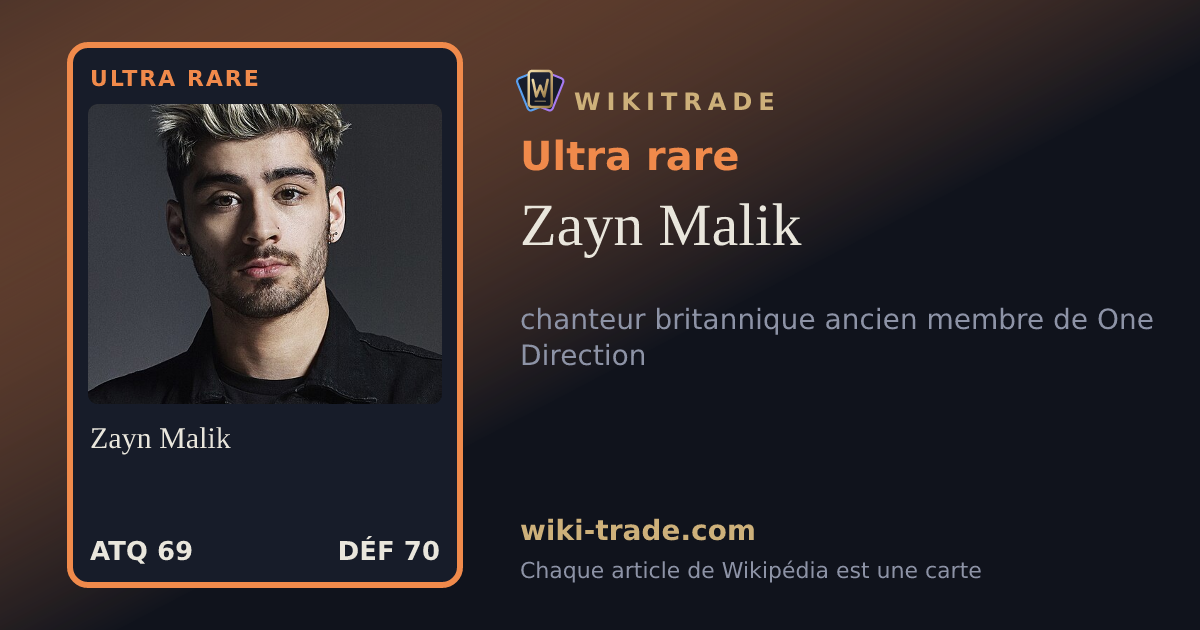 Zayn Malik — carte Ultra rare