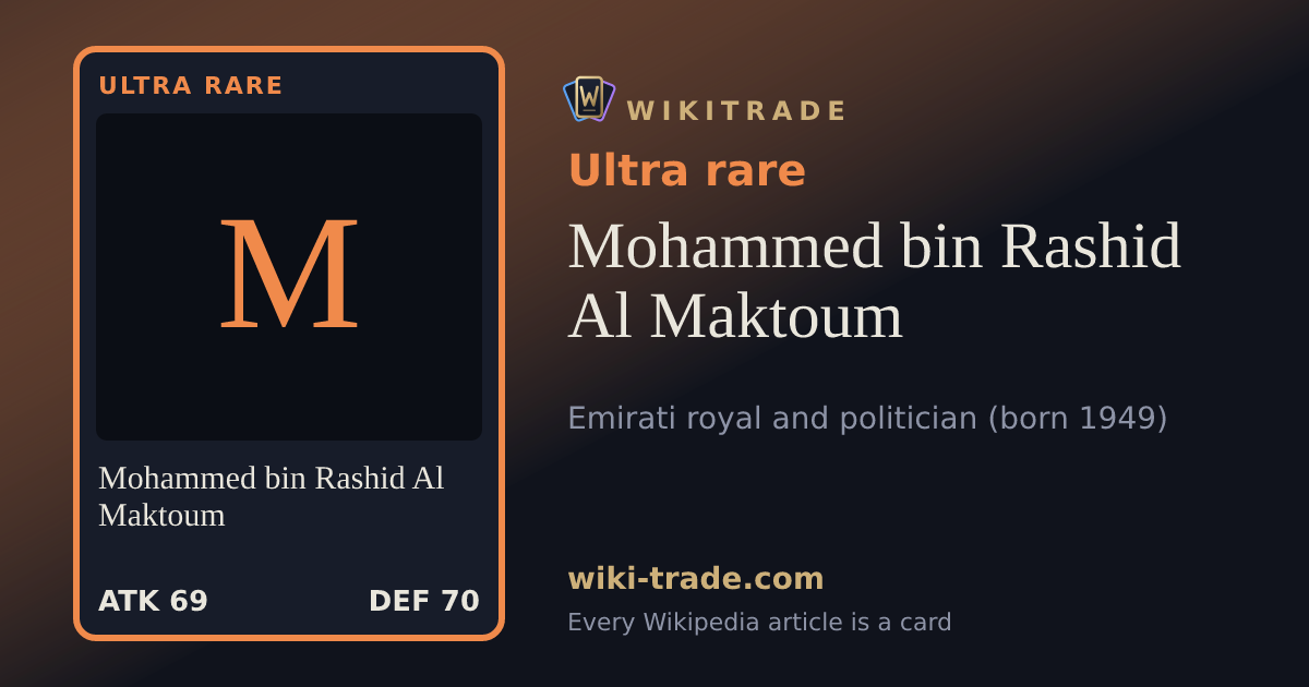 Mohammed bin Rashid Al Maktoum — Ultra rare card