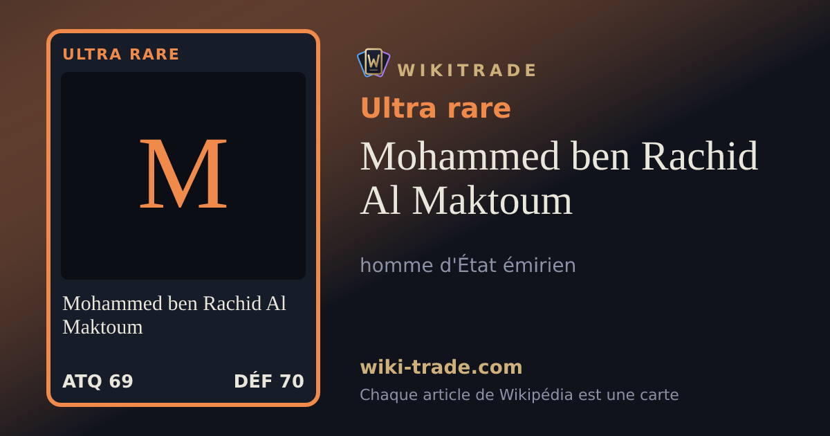 Mohammed ben Rachid Al Maktoum — carte Ultra rare