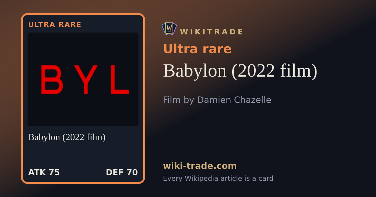 Babylon (2022 film) — Ultra rare card