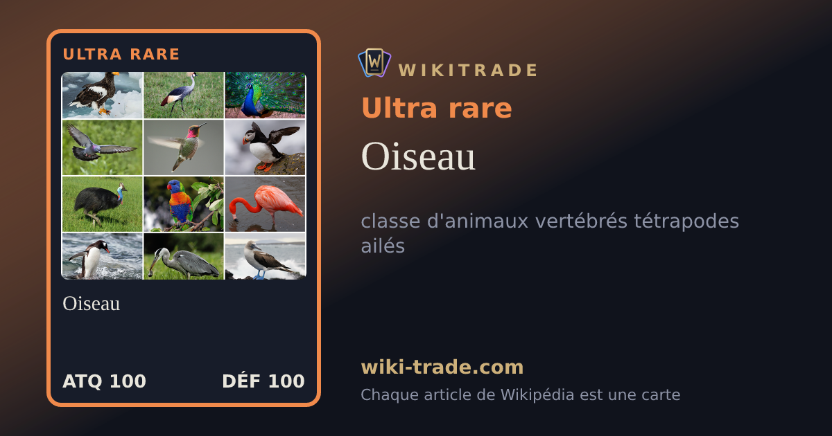 Oiseau — carte Ultra rare
