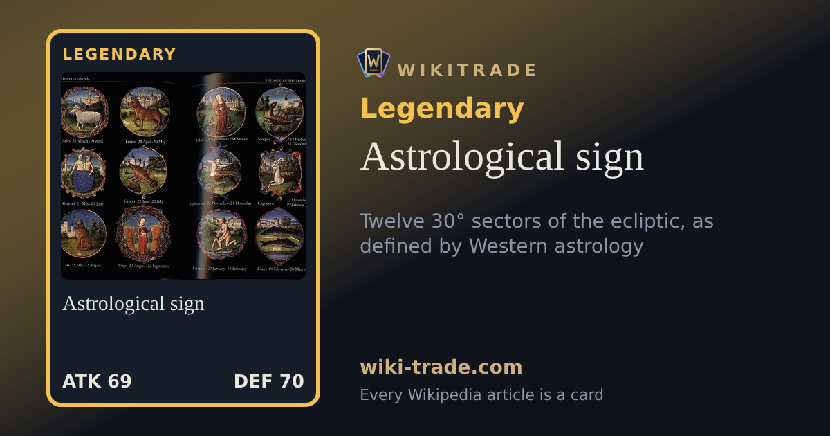Astrological sign — Legendary card
