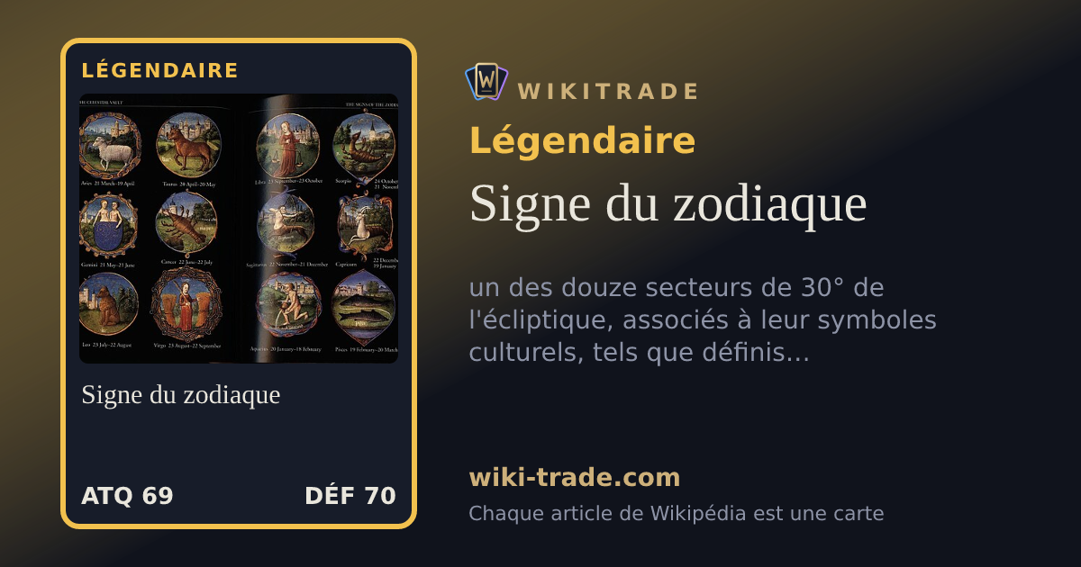 Signe du zodiaque — carte Légendaire
