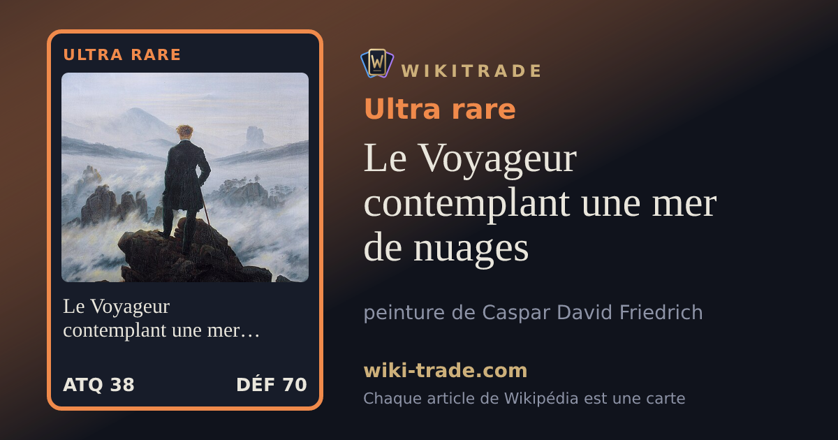 Le Voyageur contemplant une mer de nuages — carte Ultra rare