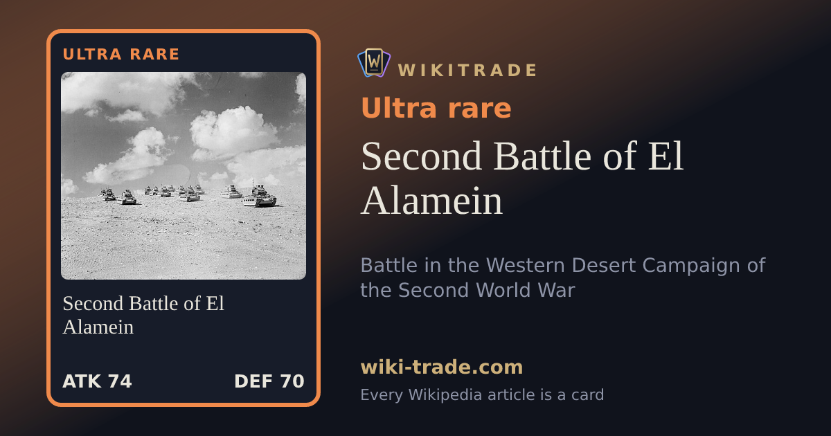 Second Battle of El Alamein — Ultra rare card