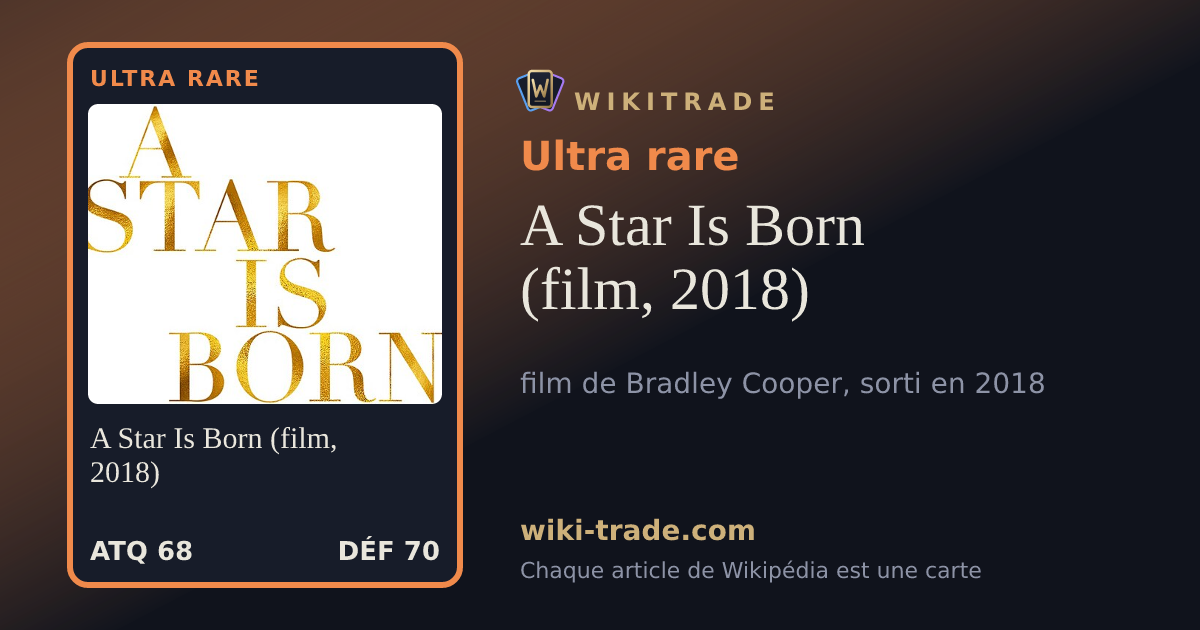 A Star Is Born (film, 2018) — carte Ultra rare
