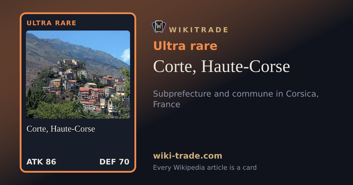 Corte, Haute-Corse — Ultra rare card